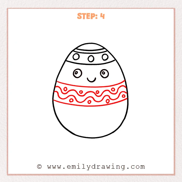 how to draw an easter egg - Step 4